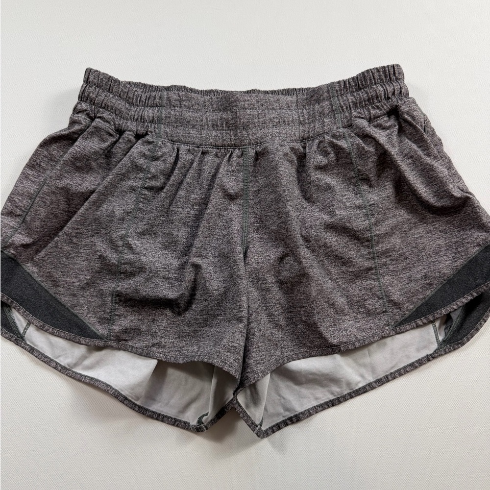 lululemon athletica Tall Gray Women’s Running Shorts | Size 8 Tall | Lined